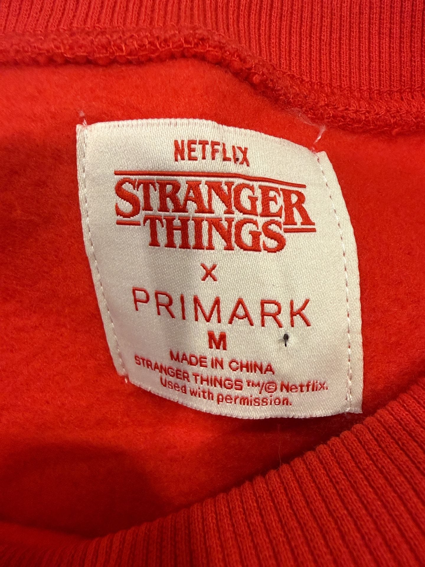 Stranger Things X Primark WSQK The Squawk Sweatshirt Size M Red 4