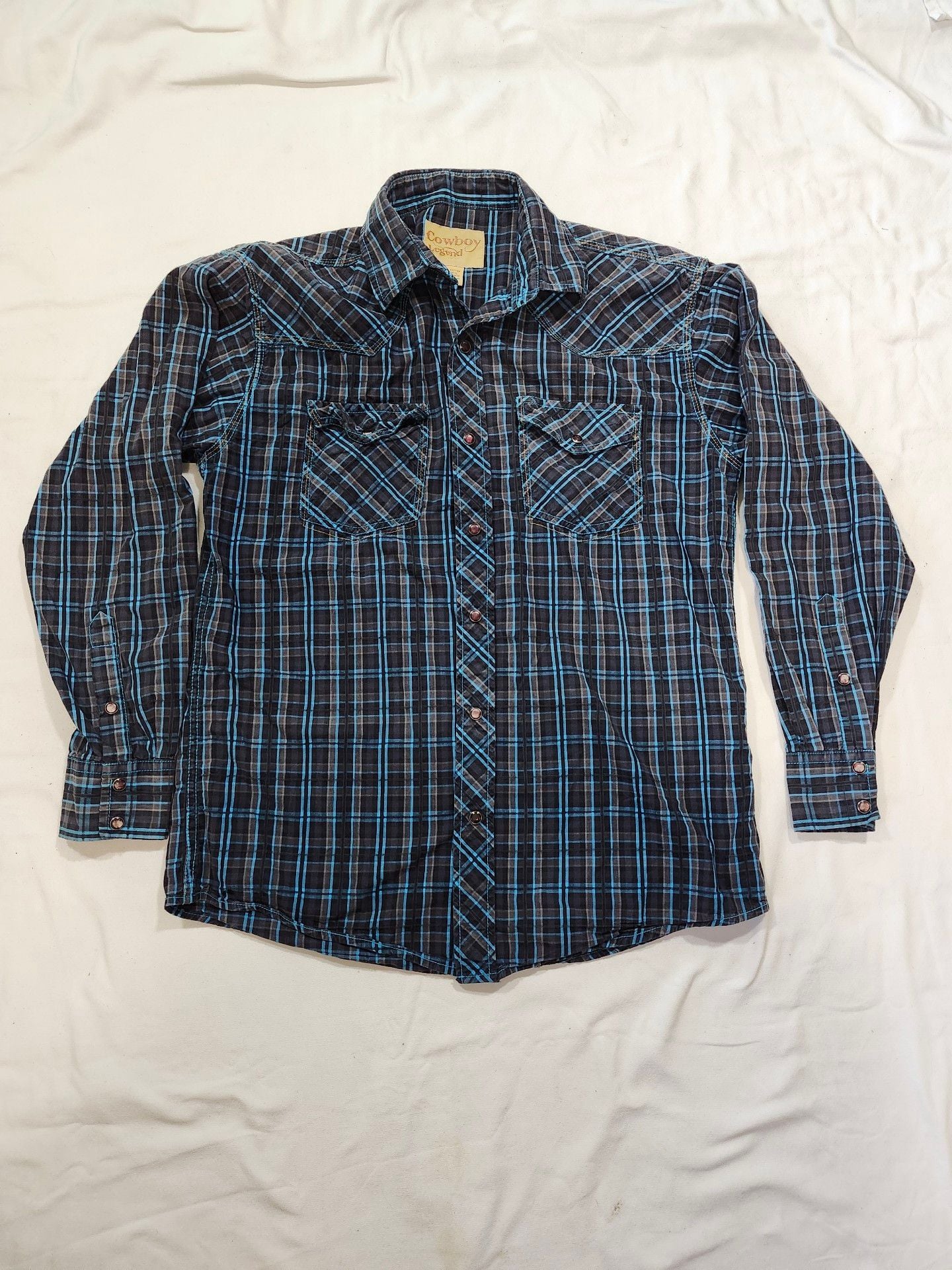 Cowboy Legend Long Sleeve Plaid Western Shirt 2