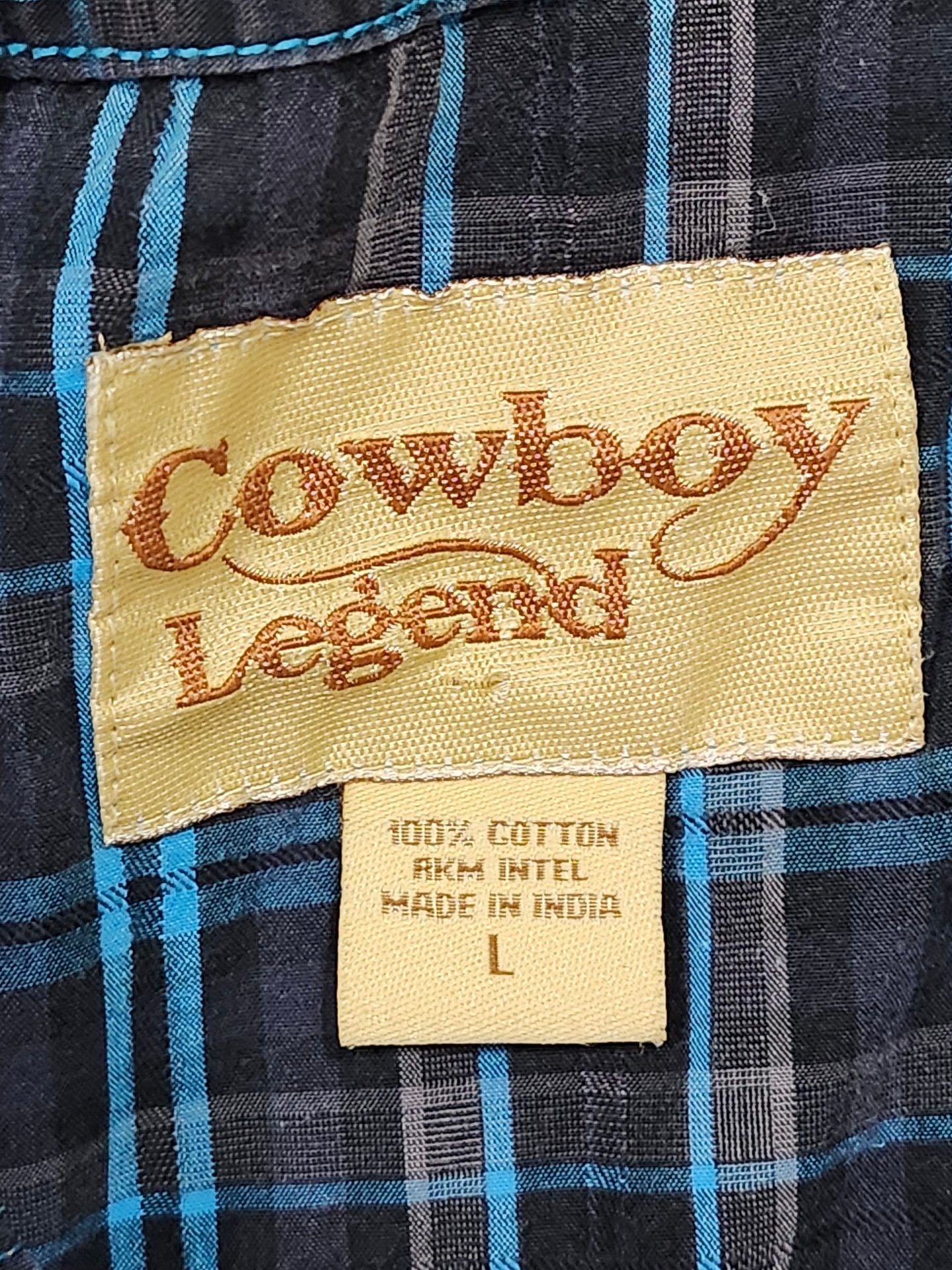 Cowboy Legend Long Sleeve Plaid Western Shirt 3