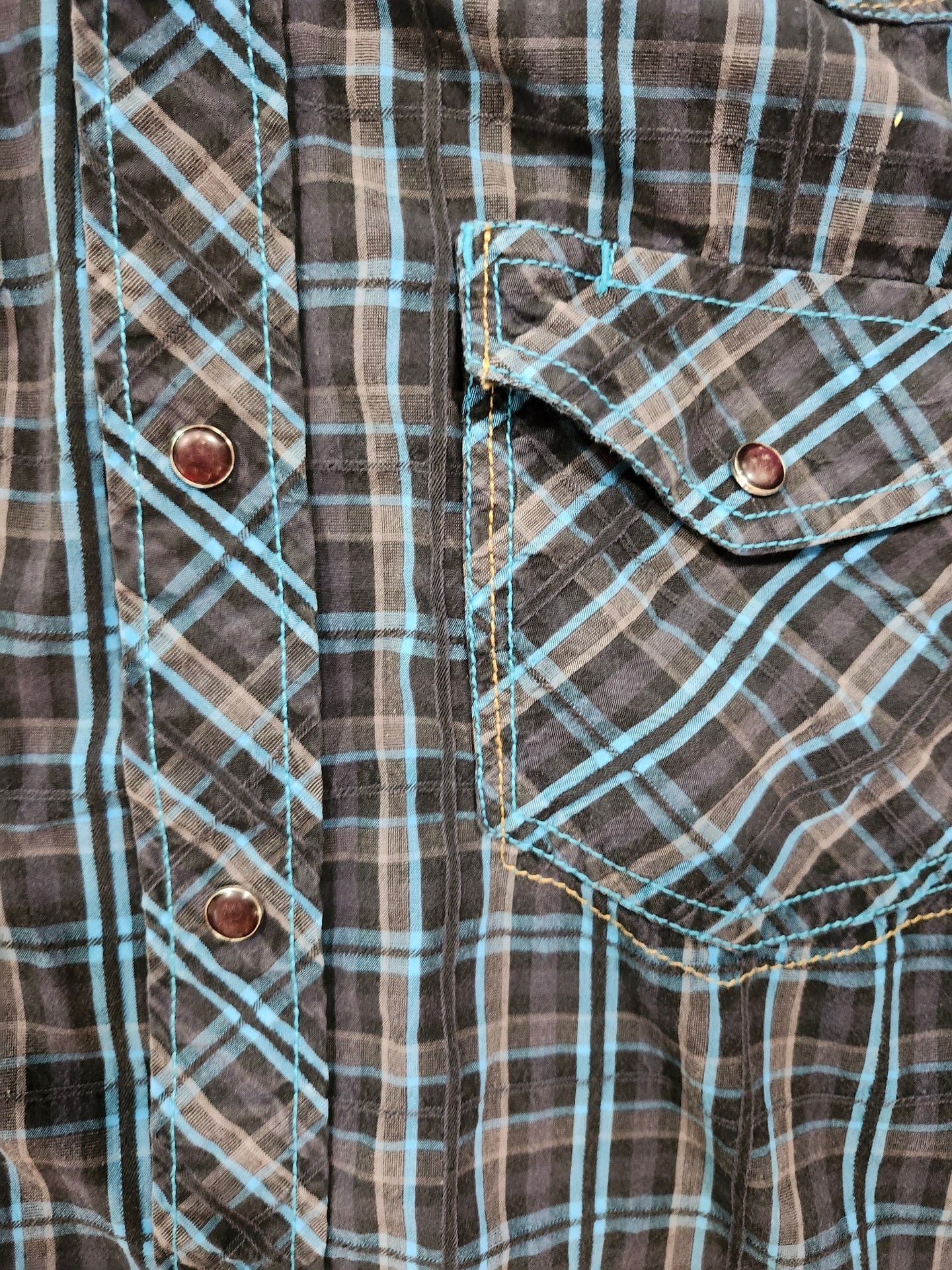 Cowboy Legend Long Sleeve Plaid Western Shirt 4