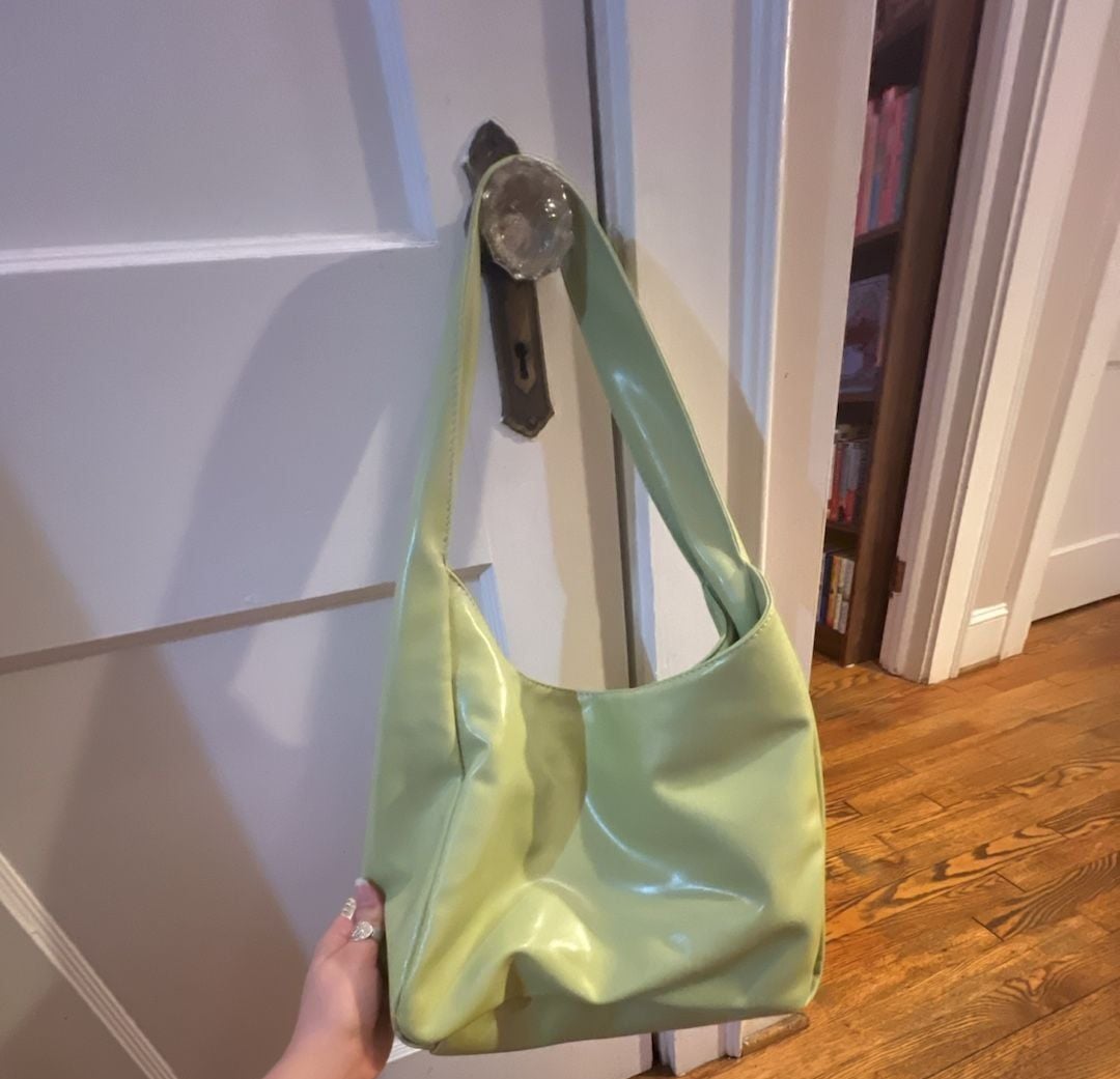 Noirvere Everyday BB Bag Matcha Green Vegan Leather Shoulder Bag 3
