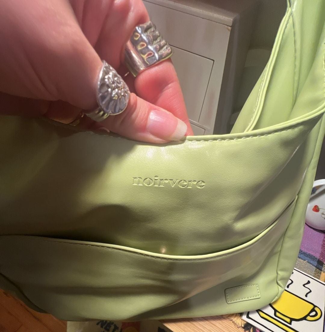Noirvere Everyday BB Bag Matcha Green Vegan Leather Shoulder Bag 4