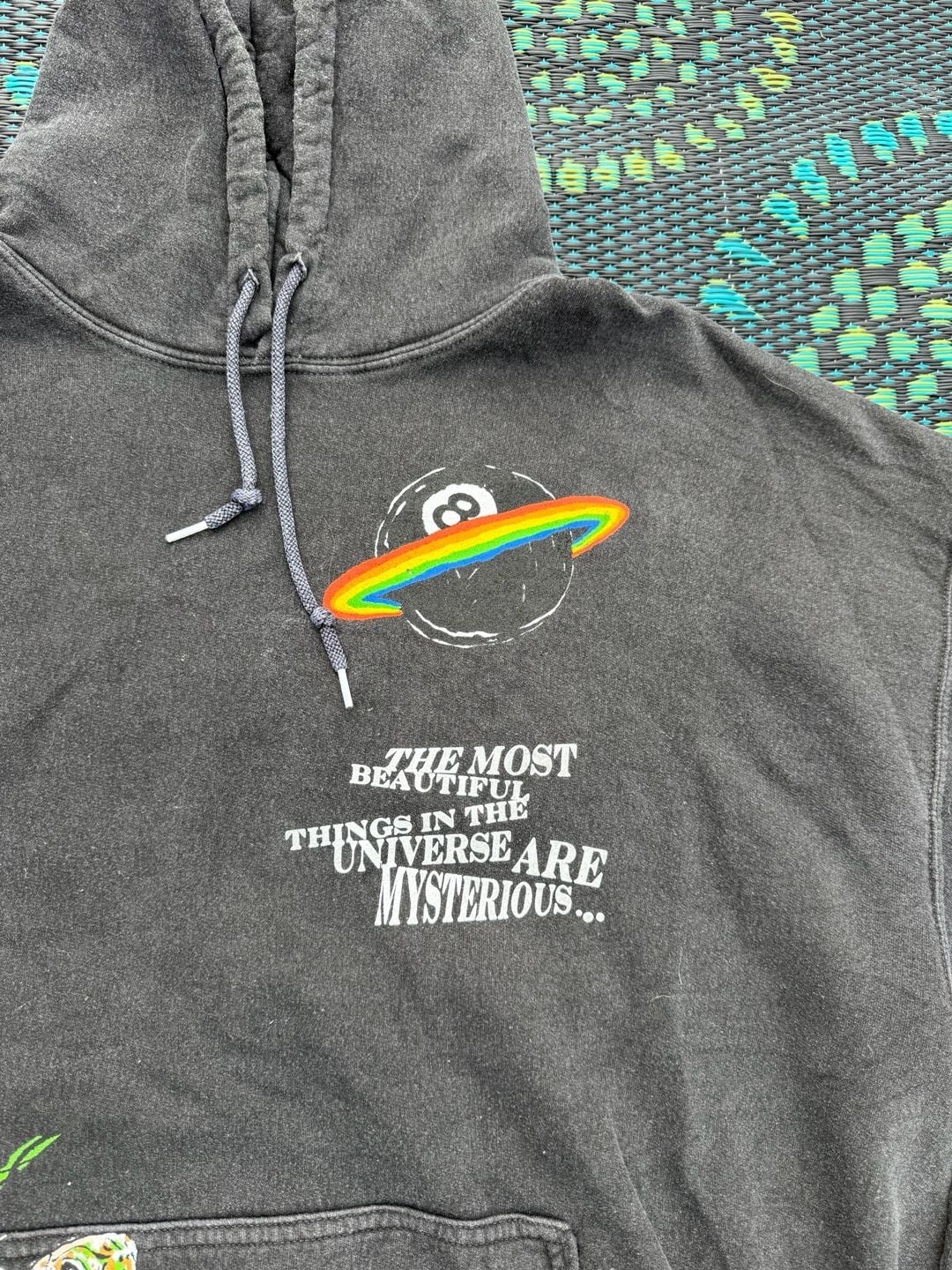 Bittersweet Skull Turtle Universe Hoodie Mineral Wash Black 4