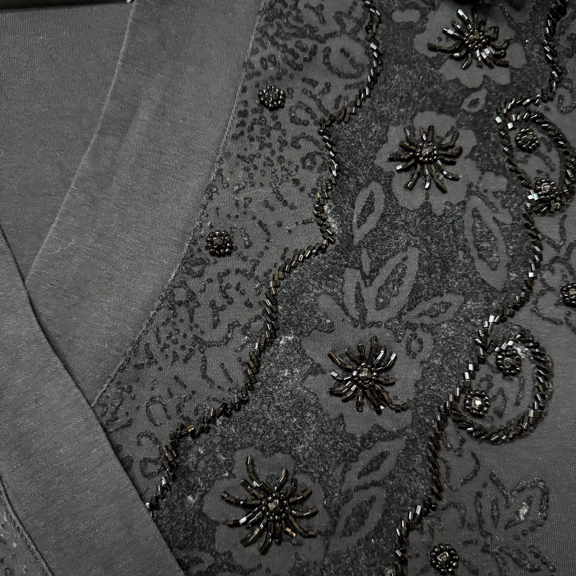 Erez Black Beaded Wrap Blouse 3