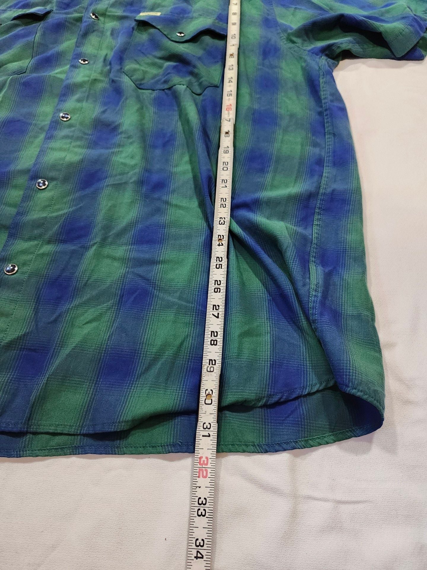 Dixxon Short Sleeve Button Down Shirt Size 3XL Green Blue 6