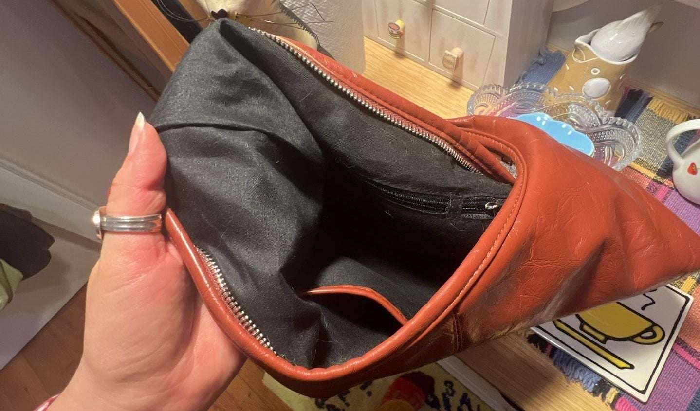 Unbranded Vegan Leather Hobo Shoulder Bag Brown Y2K Purse 3