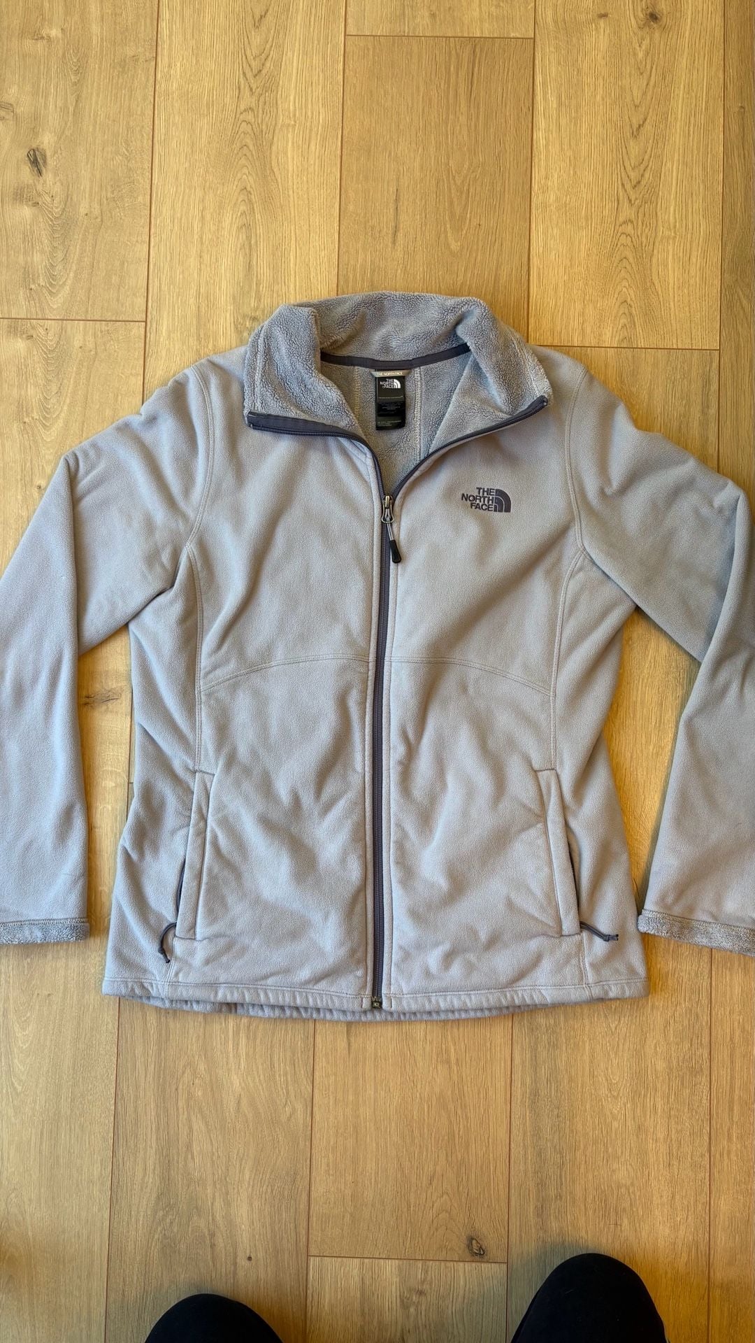 The North Face Fleece Jacket Size L Gray Full Zip Up 2