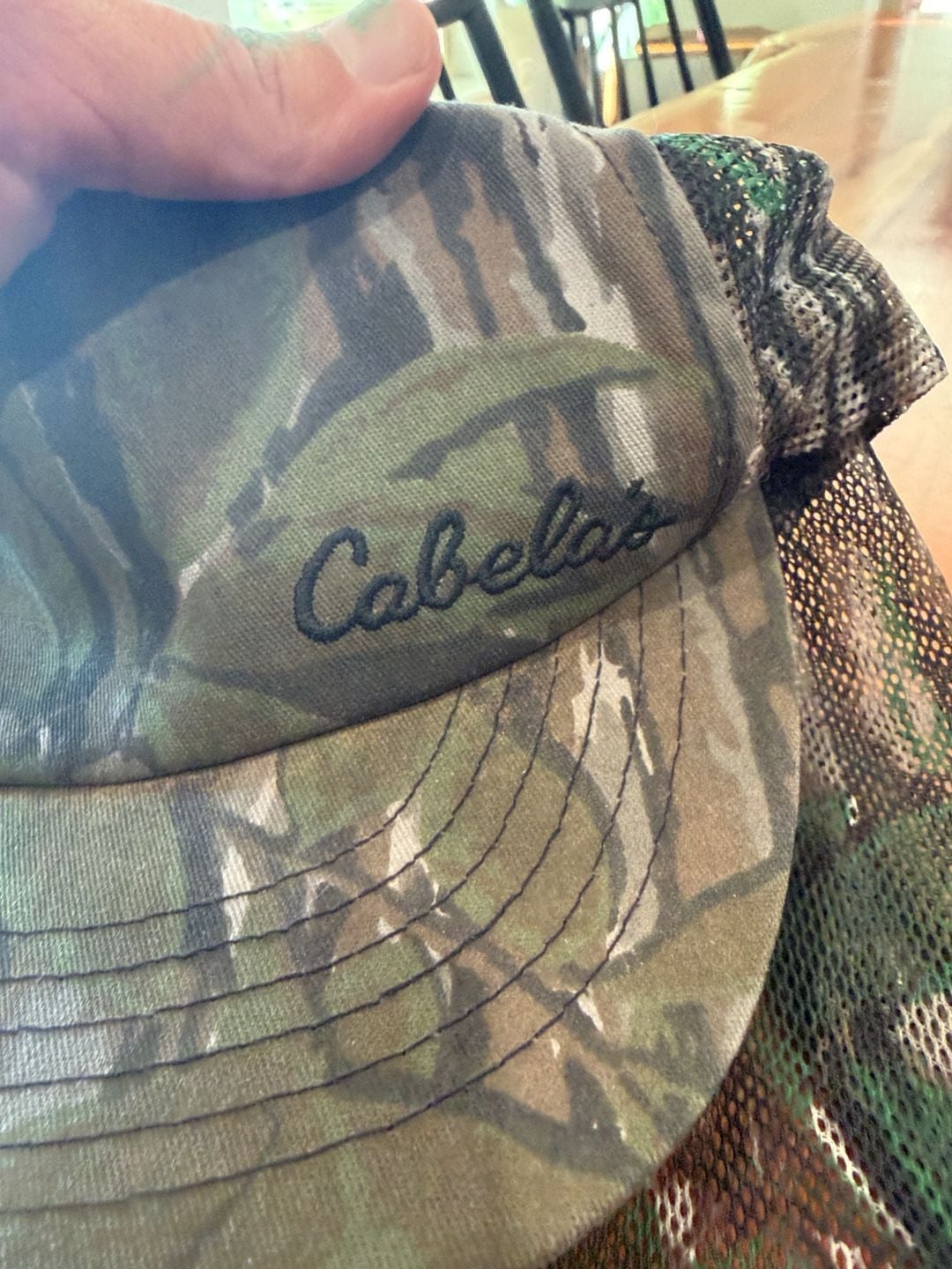 Cabela's Camo Hunting Cap with Neck Flap Snapback Hat 3