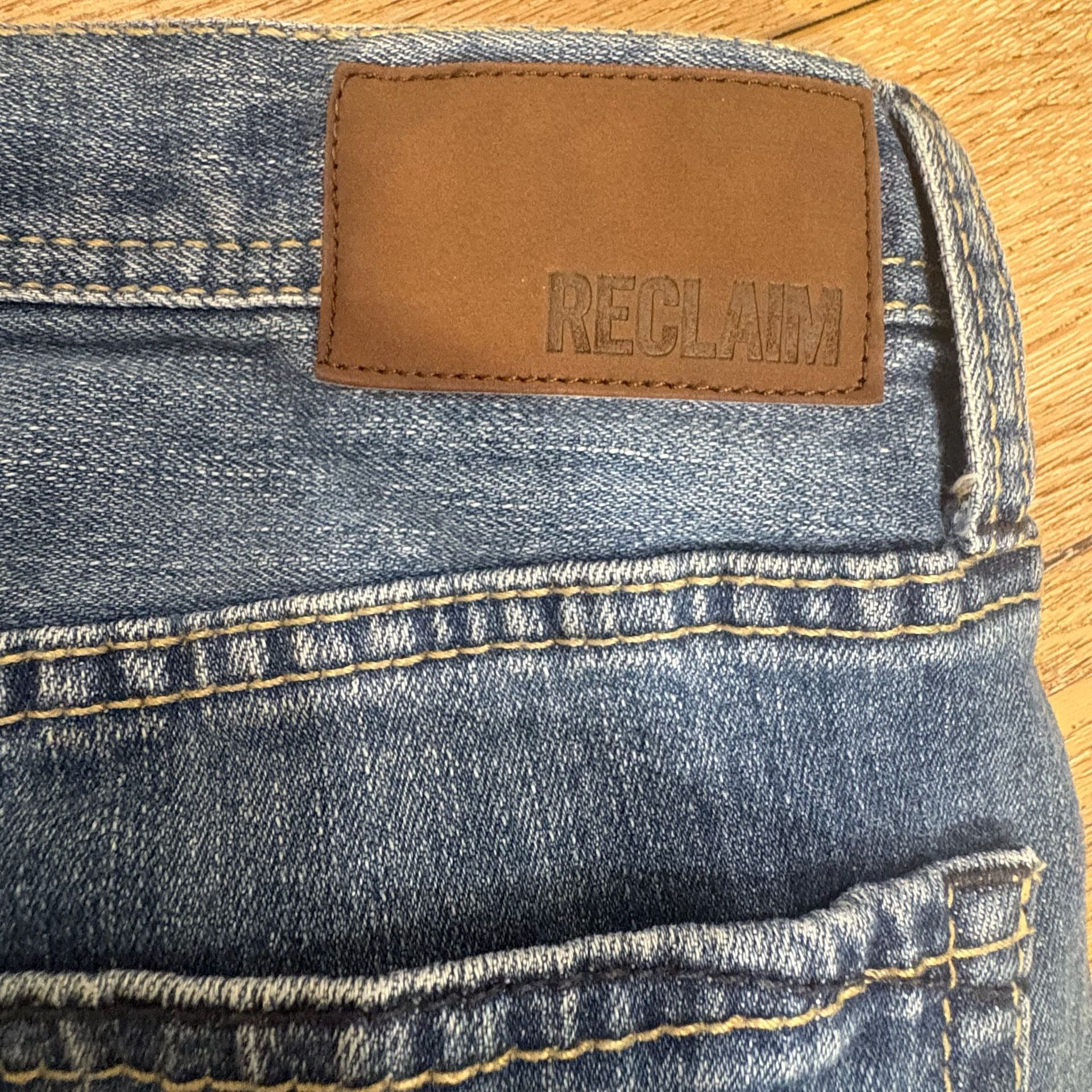 Reclaim Men’s 32R Straight Leg Jeans Vintage Americana Workwear Cotton Denim 9