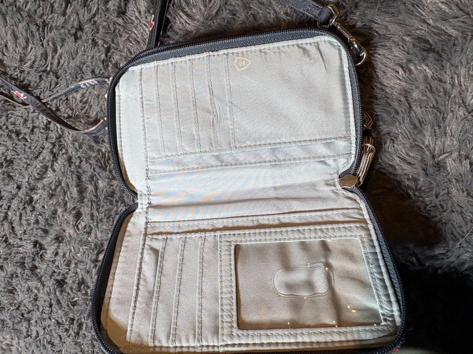 Vera Bradley RFID 3-in-1 Crossbody Wallet Pretty Posies 3