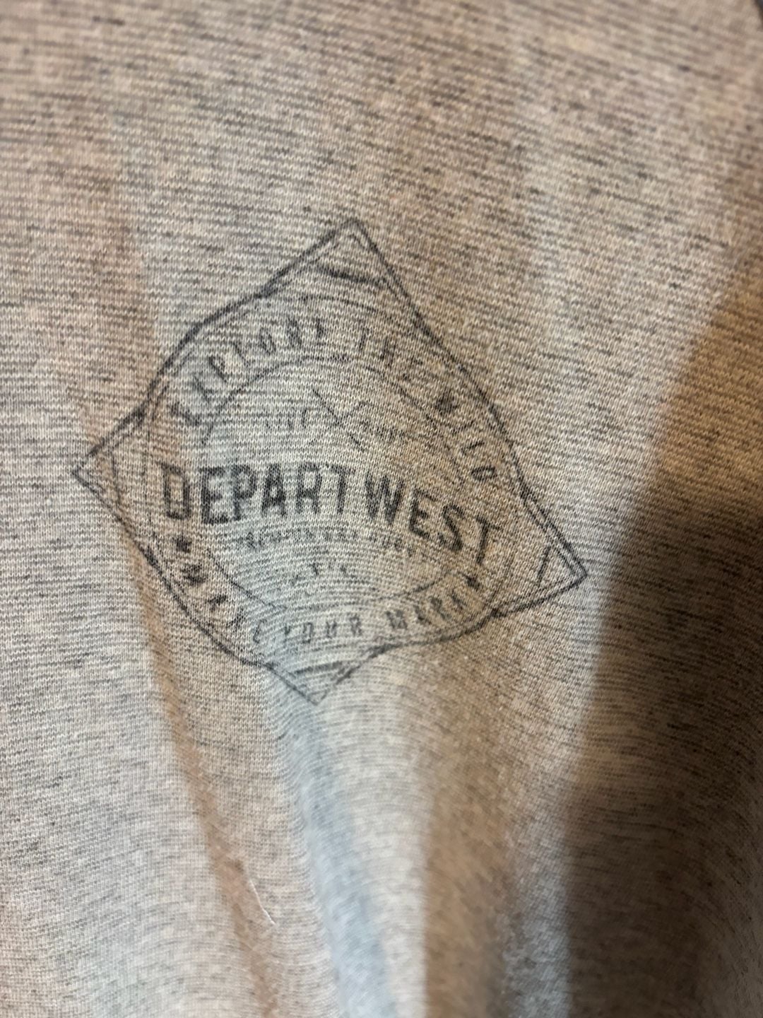 Departwest Raglan Shirt Gray Blue Graphic Long Sleeve 4