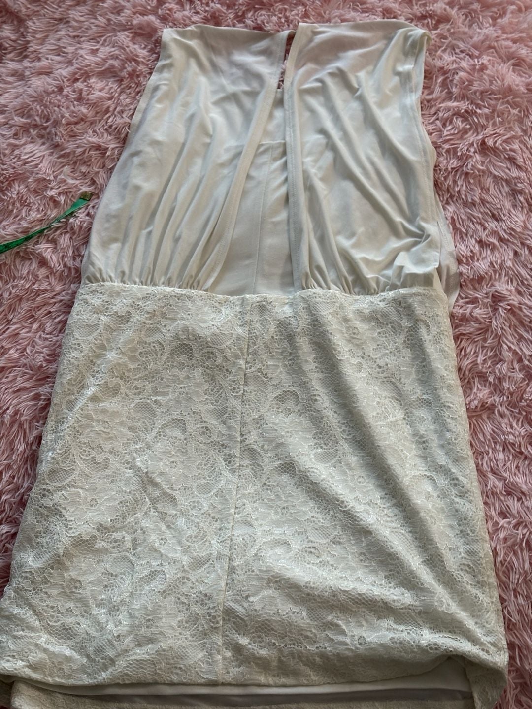 Scarlett Dress Size 10 White Sleeveless Lace Pearl Beaded Open Back 7