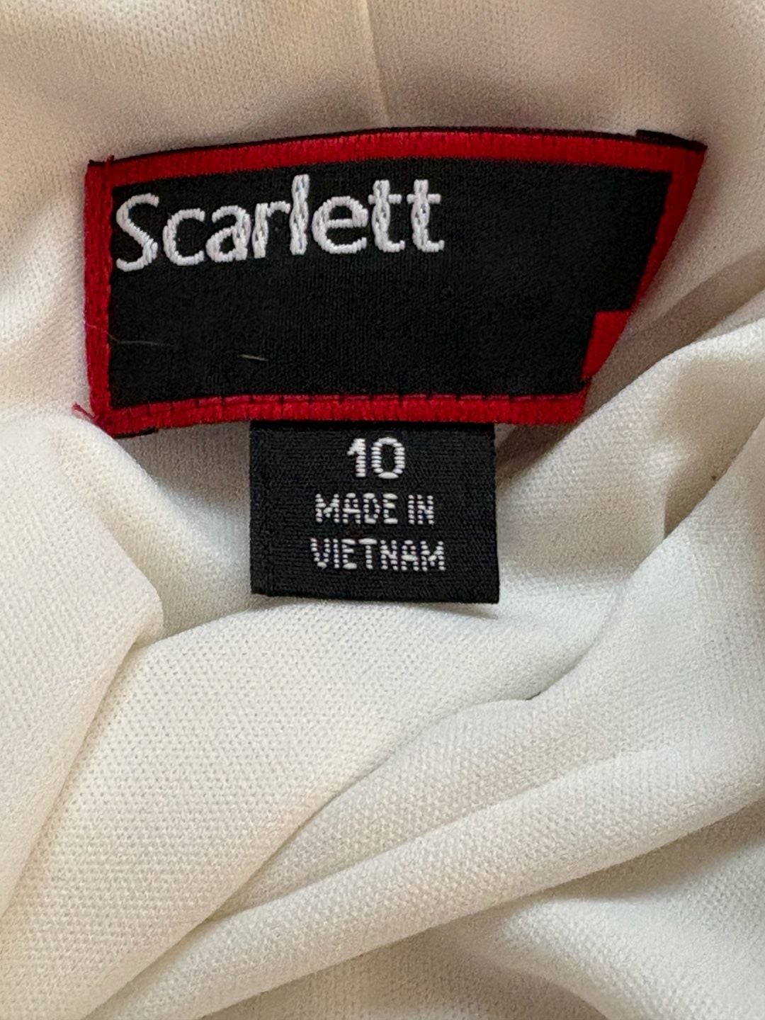 Scarlett Dress Size 10 White Sleeveless Lace Pearl Beaded Open Back 9