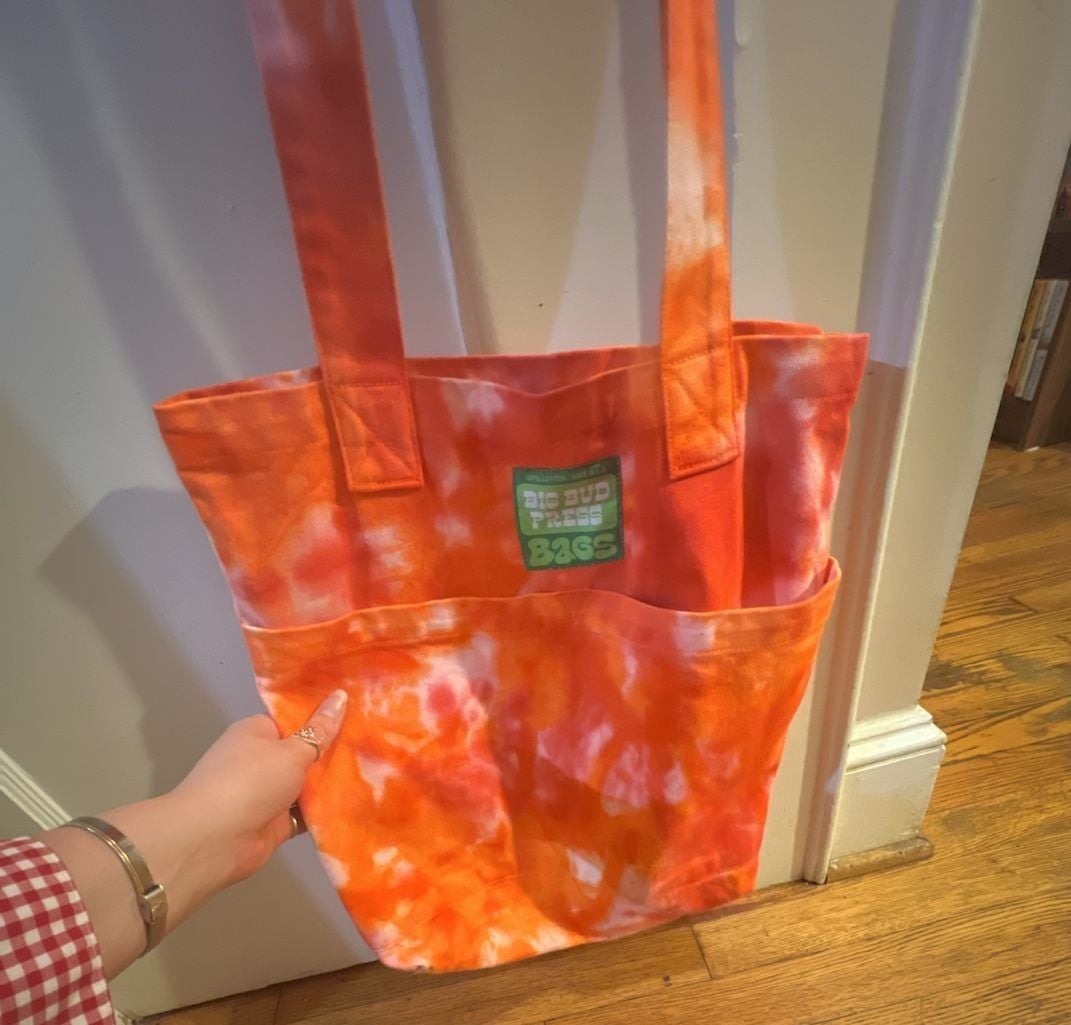Big Bud Press Everyday Tote Bag Orange Tie Dye 2