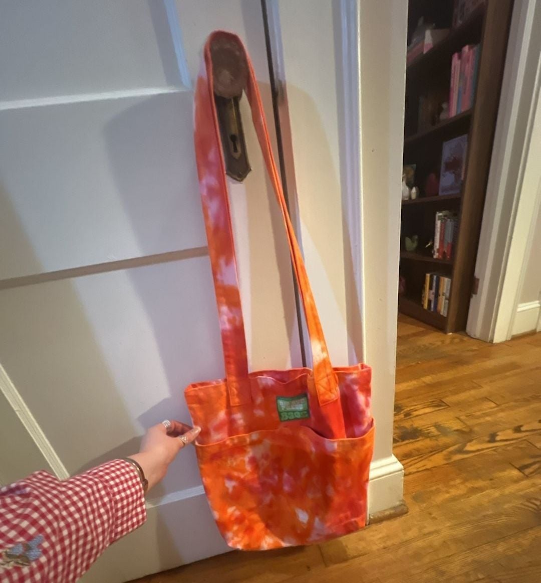 Big Bud Press Everyday Tote Bag Orange Tie Dye 3