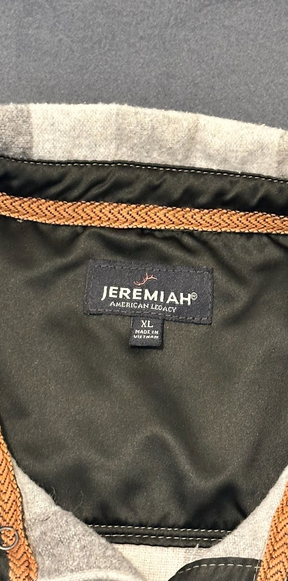 Jeremiah American Legacy Plaid Flannel Shirt Size XL Gray Buffalo Check 3