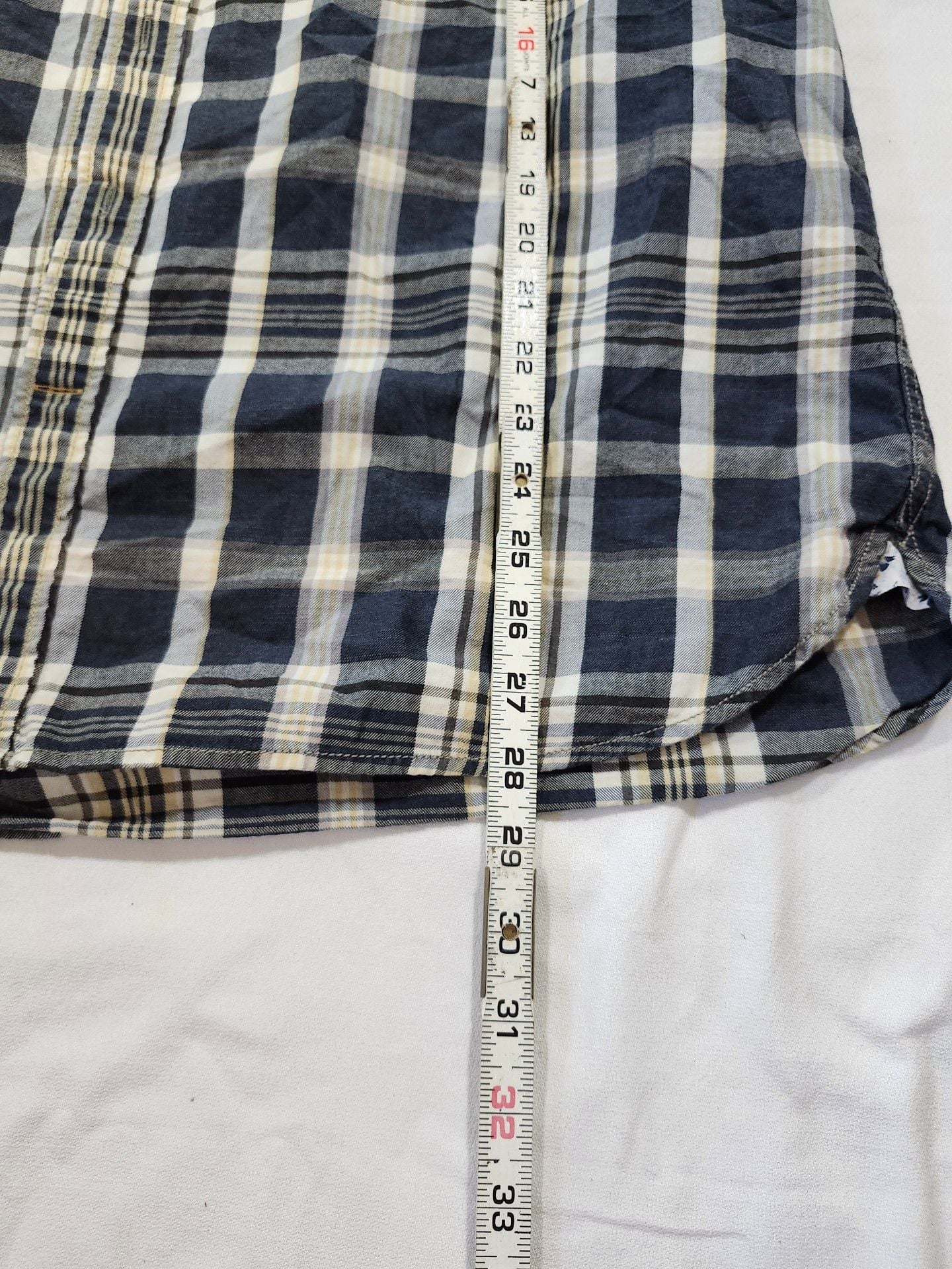 Tommy Bahama Jeans Plaid Short Sleeve Button Down Shirt Size L 6