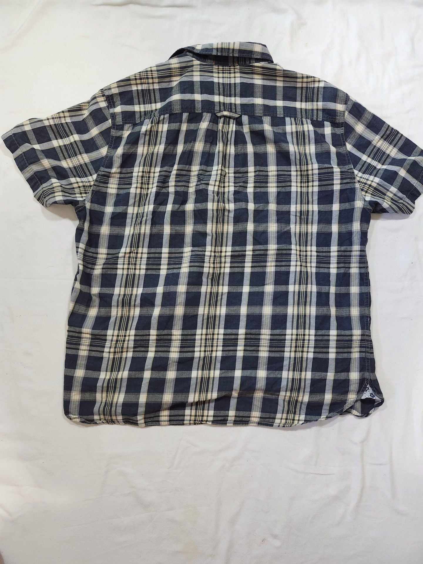 Tommy Bahama Jeans Plaid Short Sleeve Button Down Shirt Size L 7
