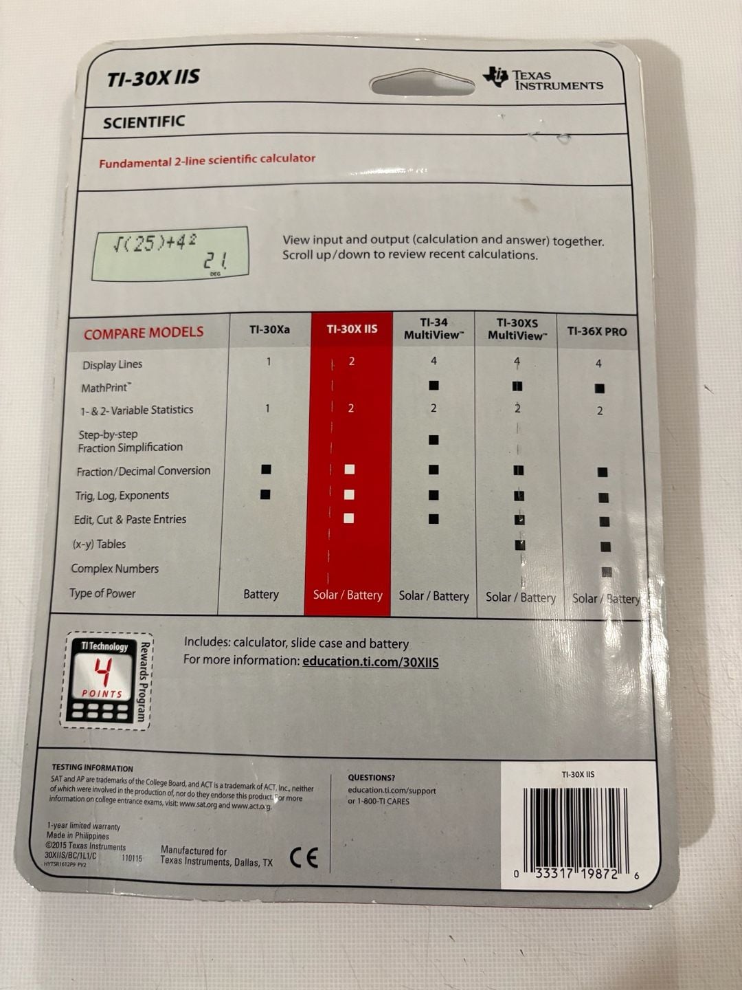 Texas Instruments TI-30X IIS Scientific Calculator 2