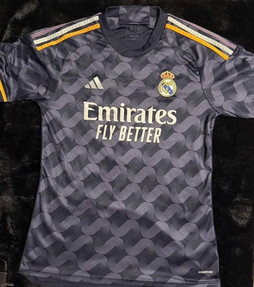 Adidas Real Madrid Away Jersey Size M Bellingham 5 23/24 Navy 2