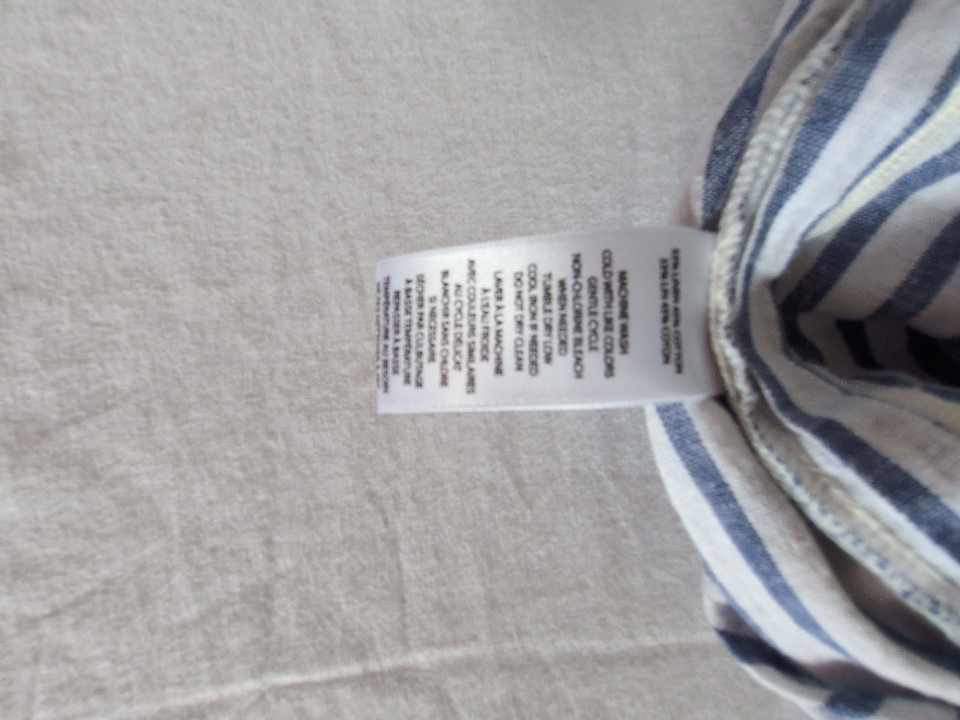 Beachlunchlounge Collection Jumpsuit Size L Blue Striped Linen Blend 7