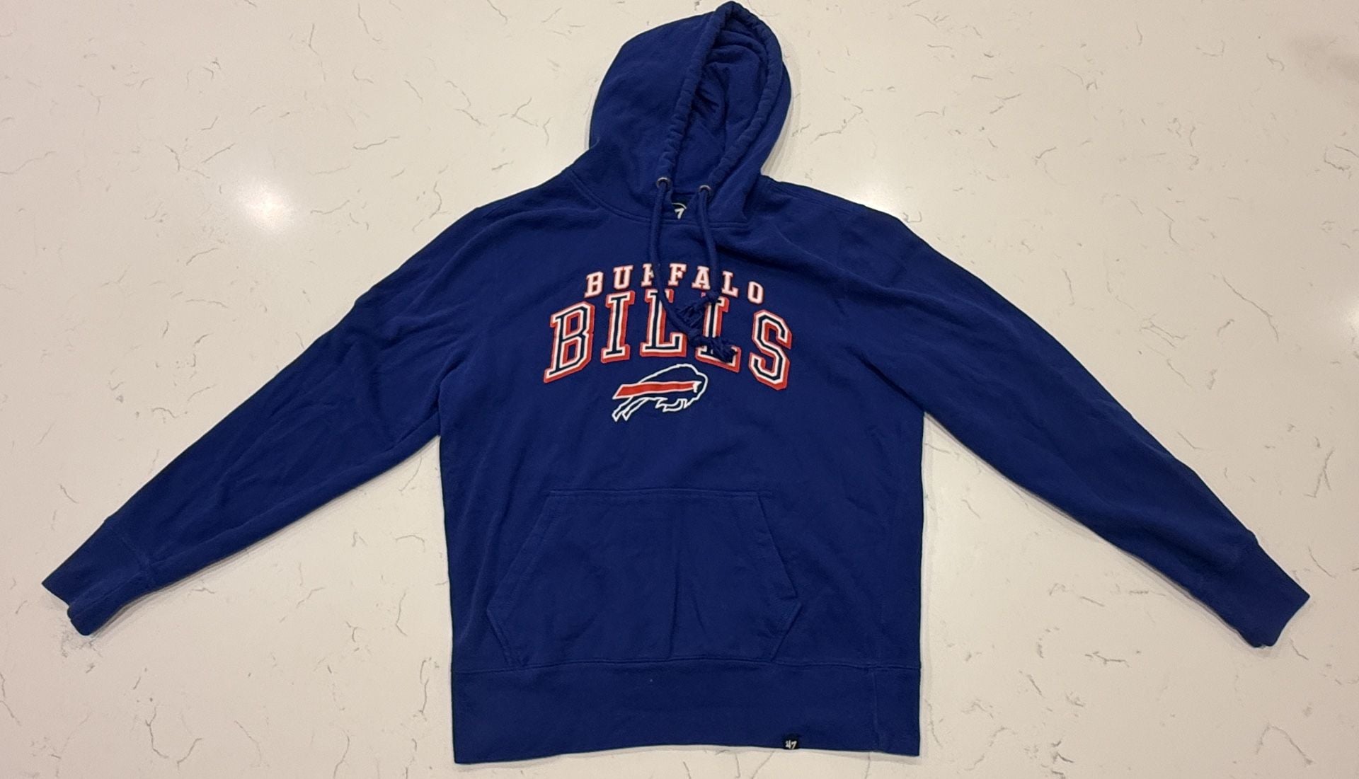 '47 Buffalo Bills Hoodie Size Large Blue NFL Football Sweatshirt 2