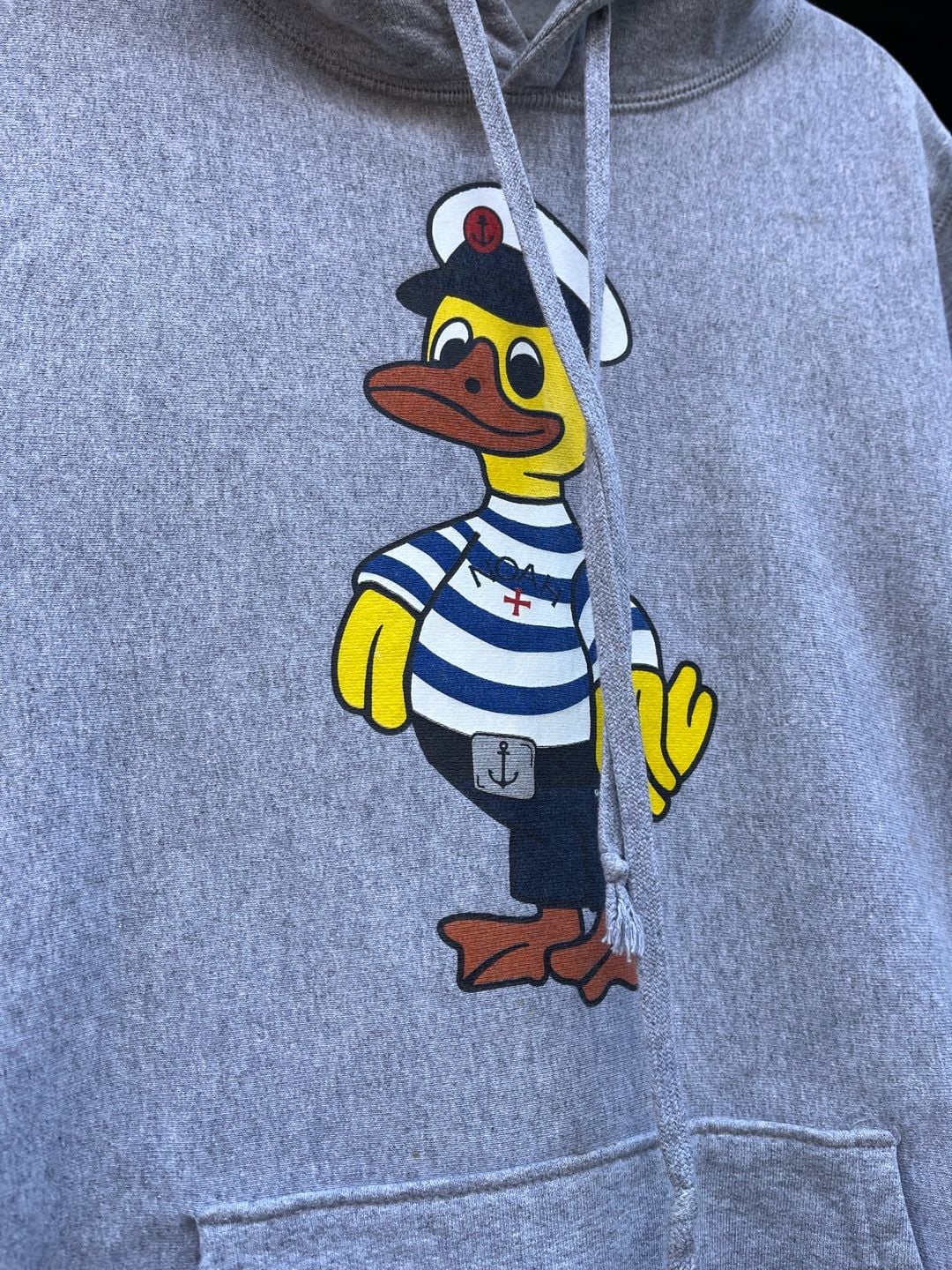 Noah Duck Sailor Hoodie Size M Grey Graphic Pullover men’s 3