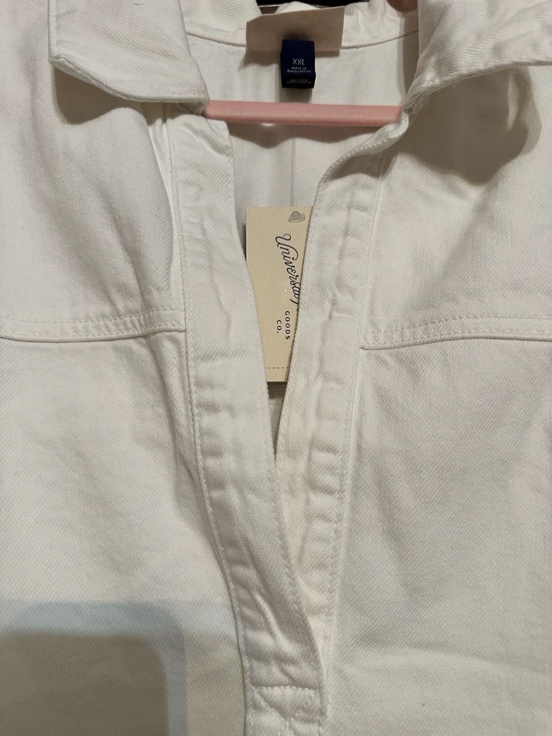 Universal Thread Denim Mini Dress Size XXL White Short Sleeve Dress 5