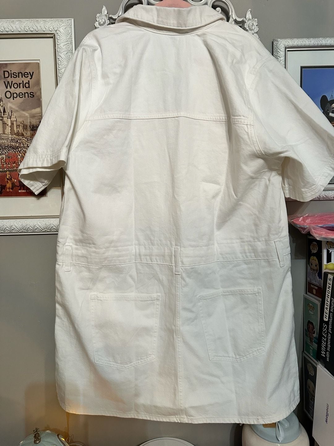 Universal Thread Denim Mini Dress Size XXL White Short Sleeve Dress 10
