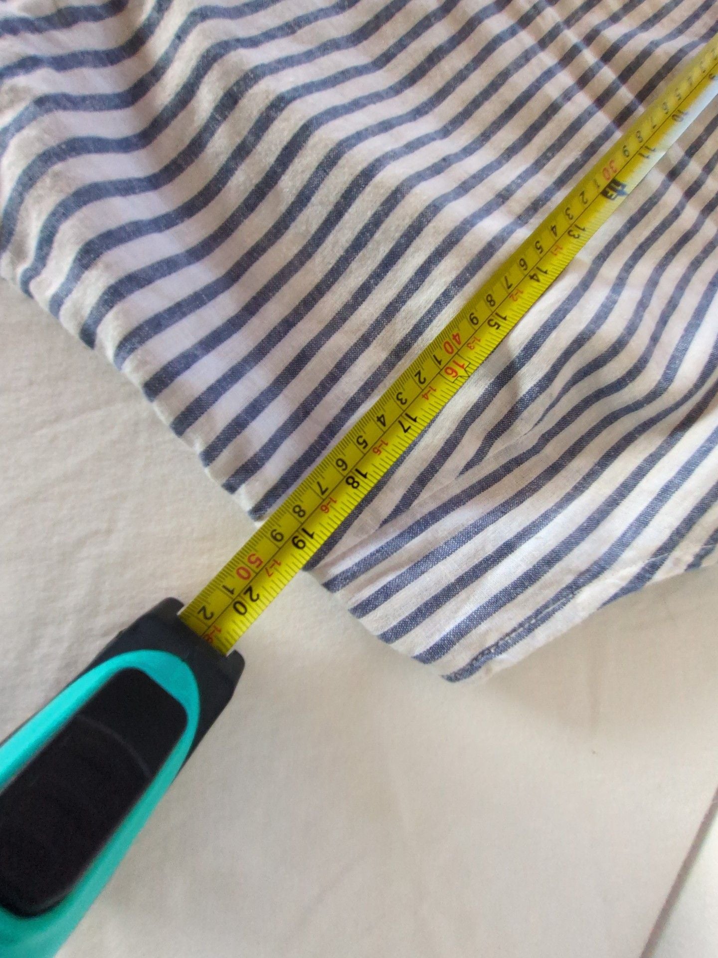 Beachlunchlounge Collection Jumpsuit Size L Blue Striped Linen Blend 10