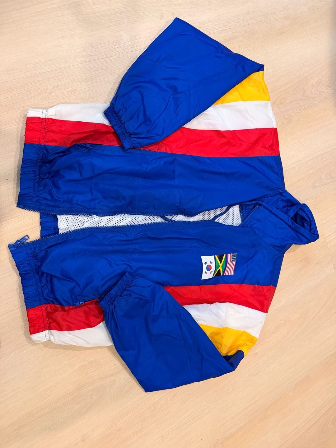 Forever 21 Windbreaker Jacket Size S Multicolor Olympics Athletic 3