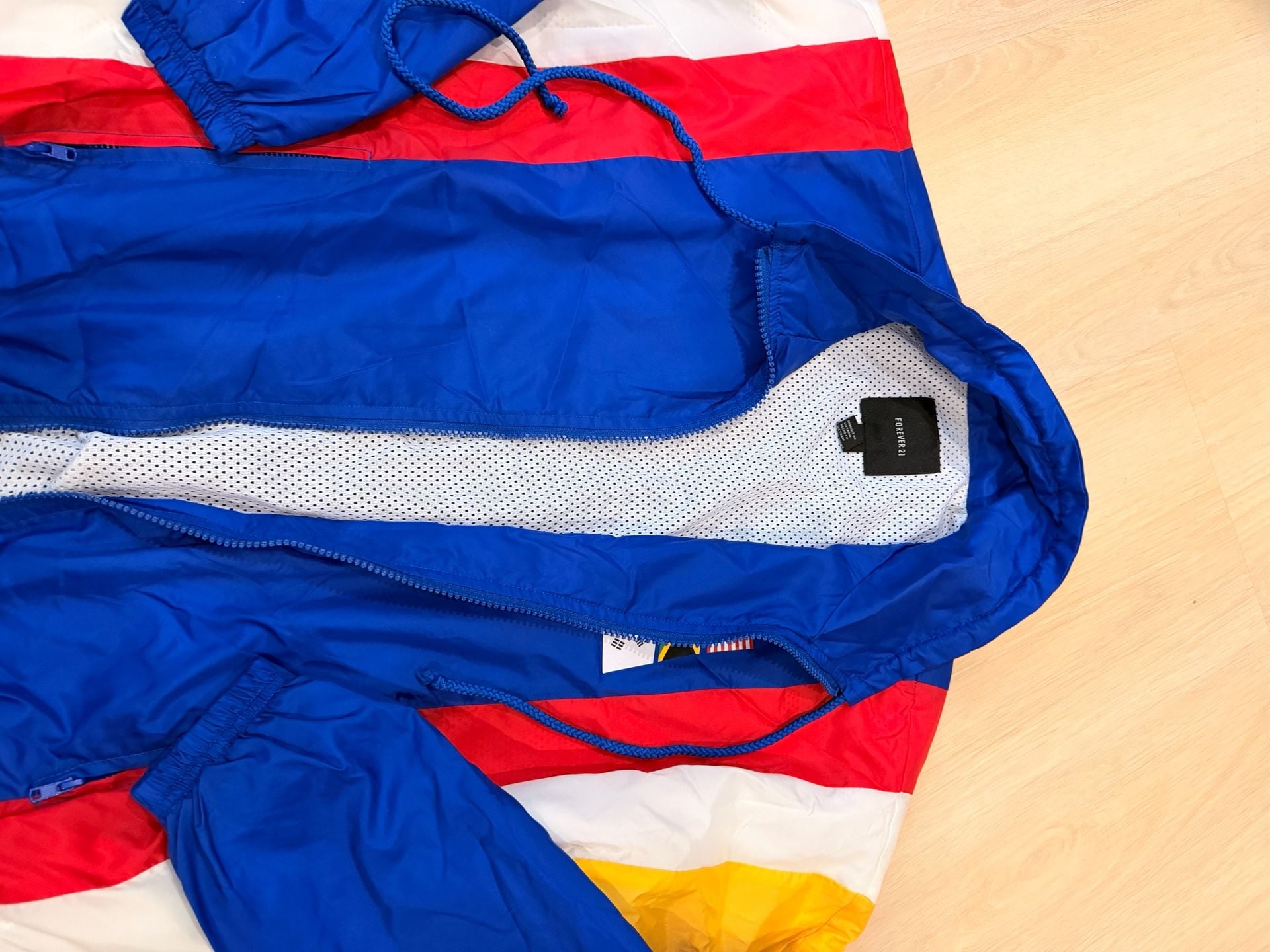 Forever 21 Windbreaker Jacket Size S Multicolor Olympics Athletic 4