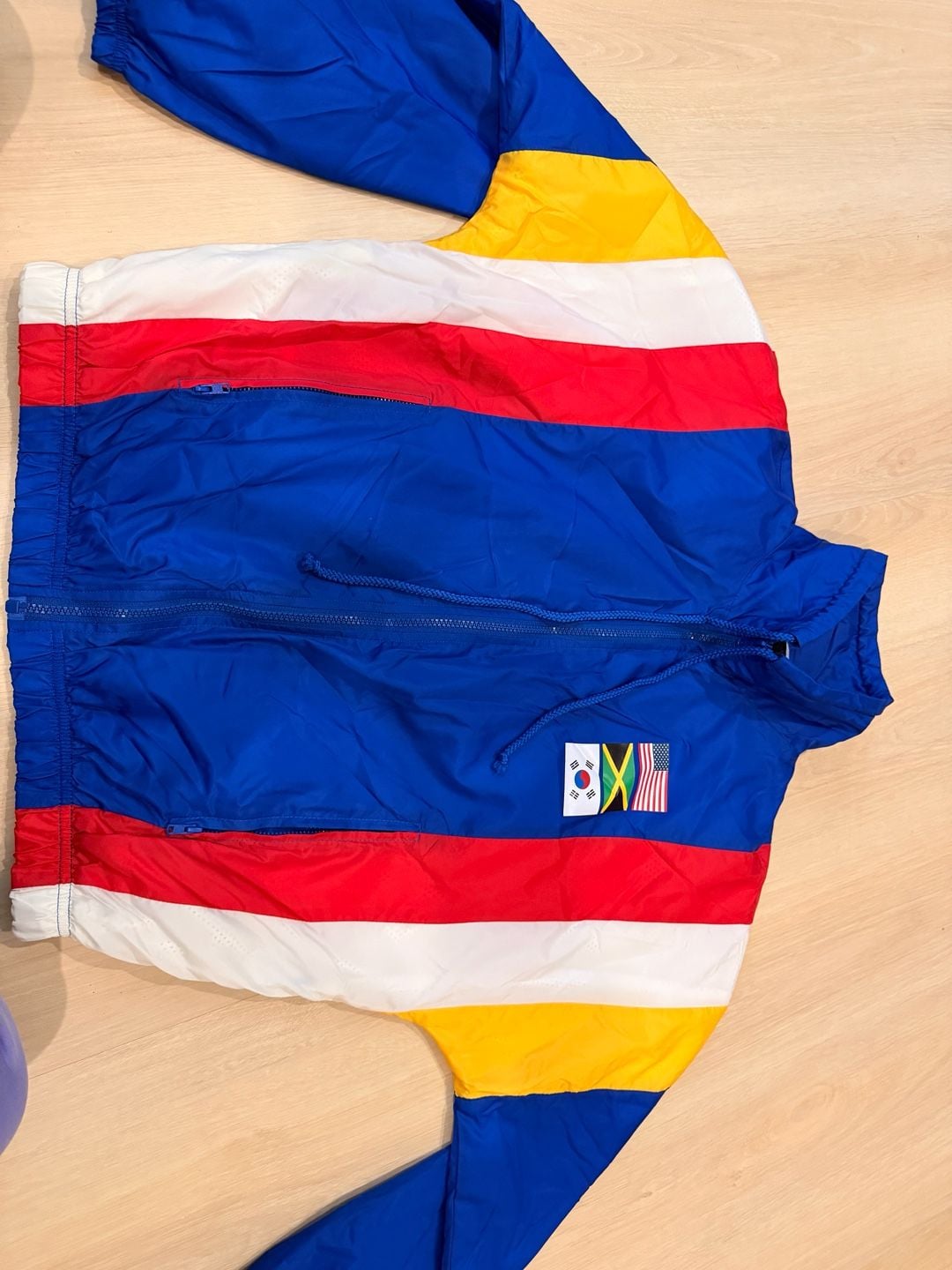 Forever 21 Windbreaker Jacket Size S Multicolor Olympics Athletic 8