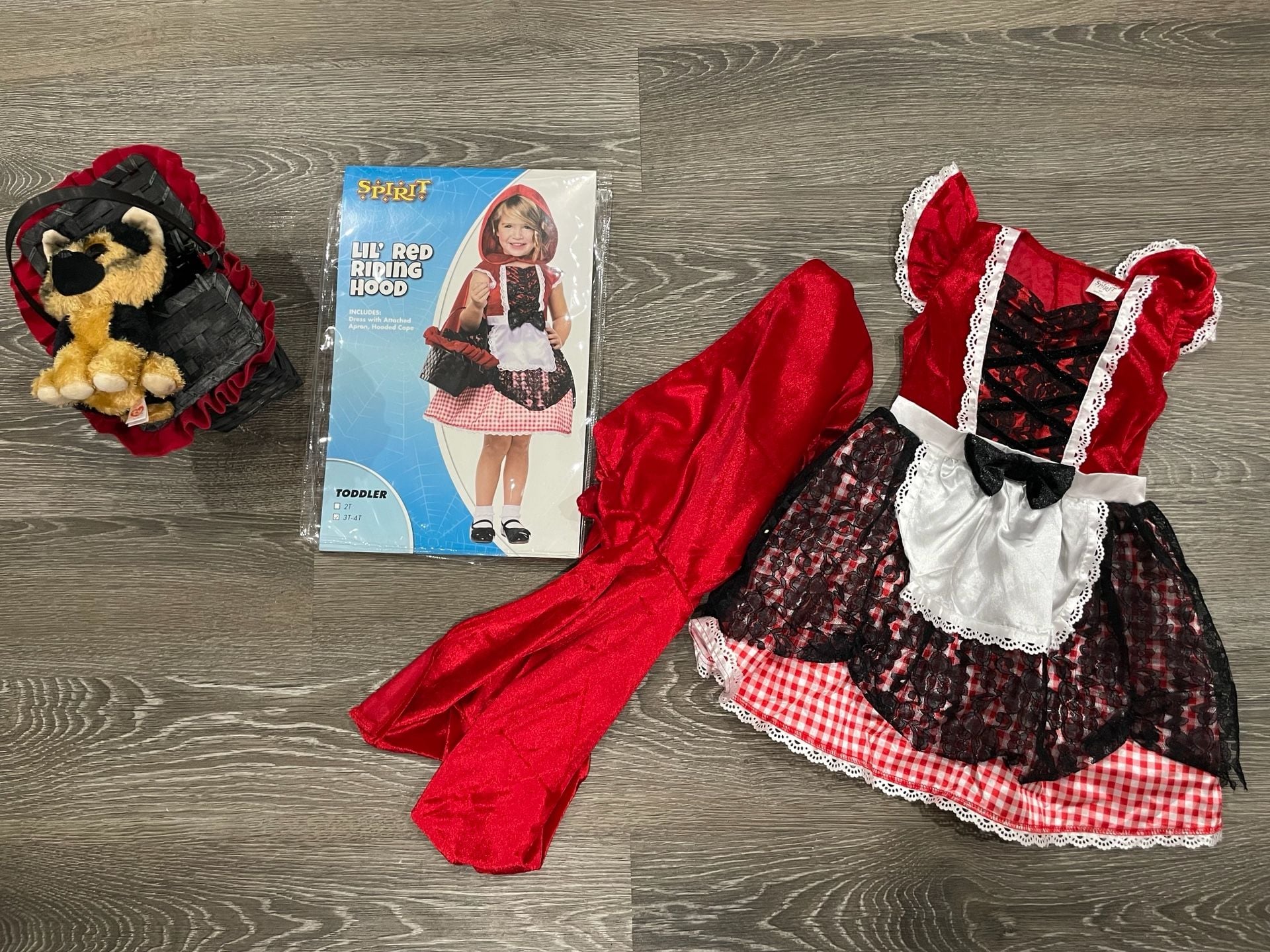 Spirit Lil Red Riding Hood Costume Size 3T-4T Toddler 1
