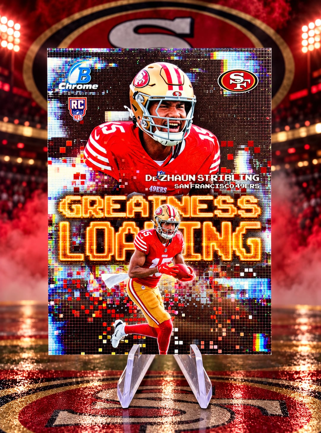 Bowman Chrome Dezhaun Stribling Greatness Loading Rookie Card Niners 49ers NEW 1