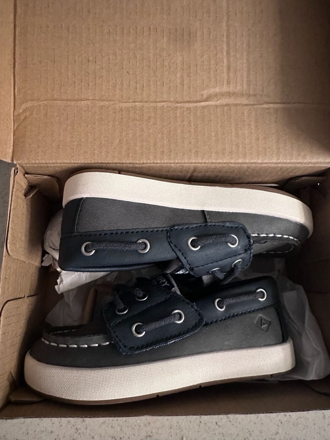 Sperry Cruise Boat Junior Boat Shoes Navy Gray 5