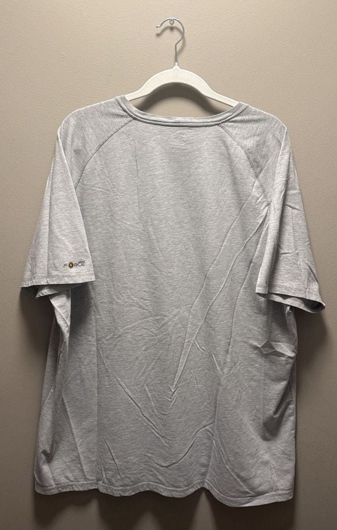 Carhartt Force Relaxed Fit Pocket T-Shirt Size 2XL Grey Short Sleeve 6