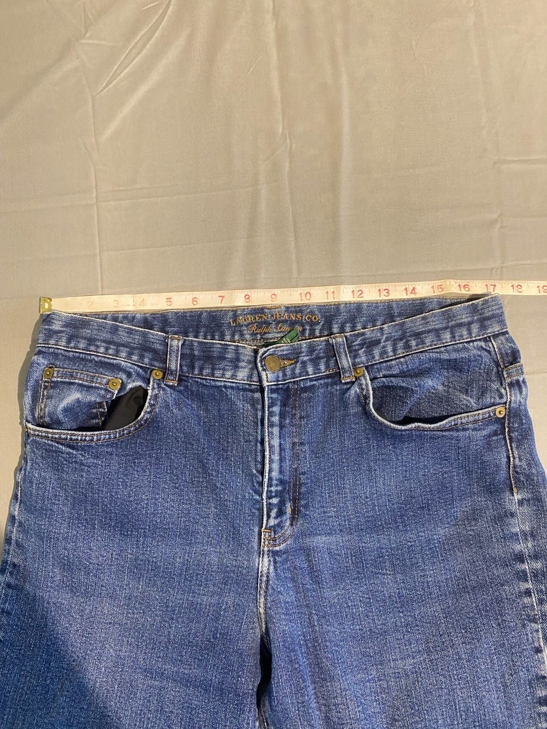 Lauren Jeans Co. Ralph Lauren Bootcut Jeans Size 14 Blue Denim 5