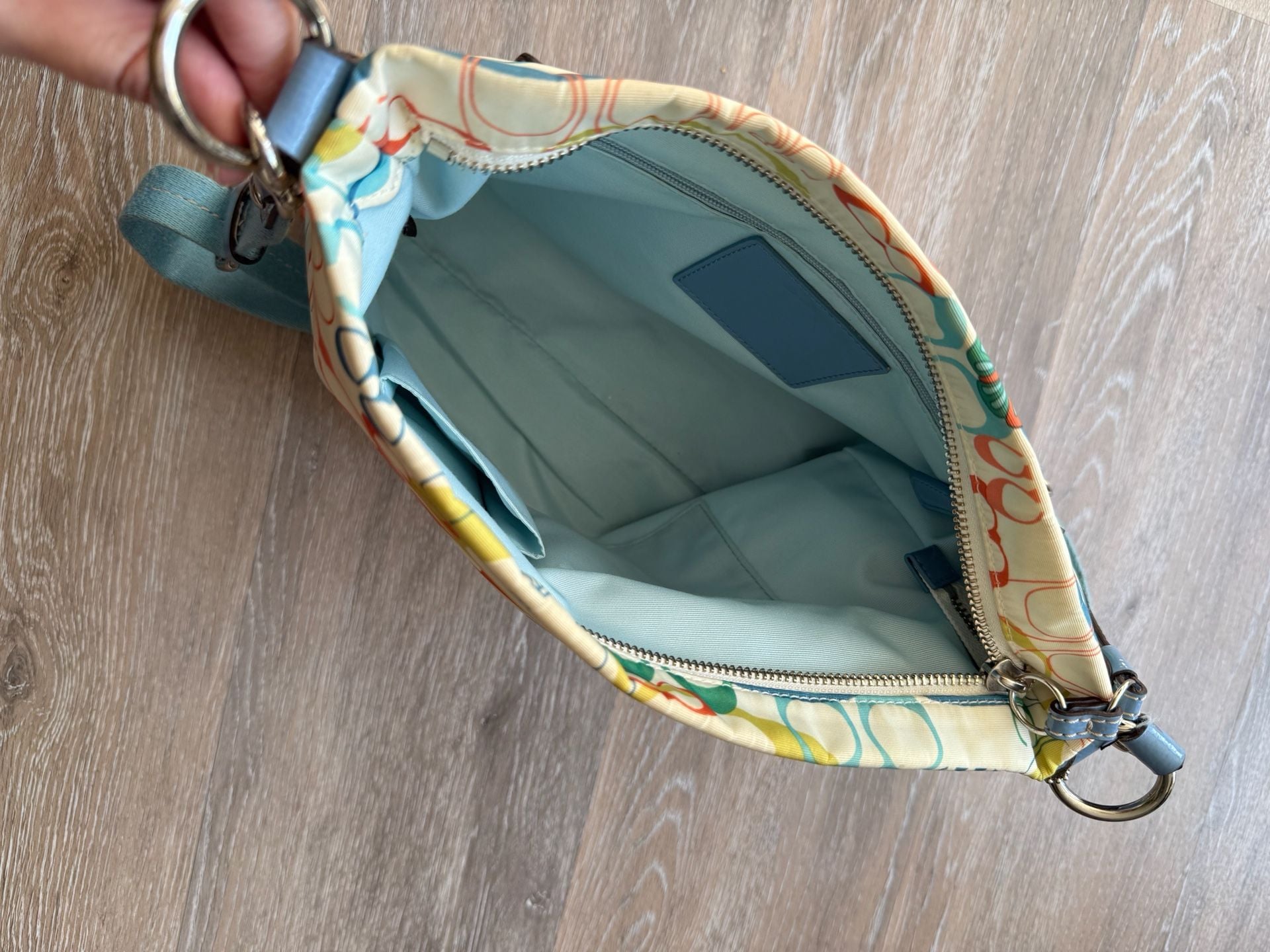 Coach Multicolor Butterfly Signature Crossbody Bag 5