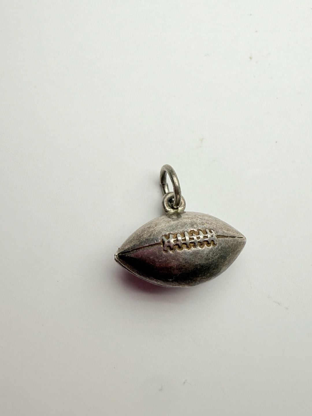 Vintage Sterling Silver Football Charm Pendant 2