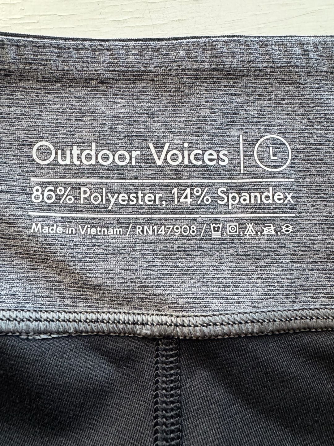 Outdoor Voices Leggings Size L Colorblock Athletic Pants 4