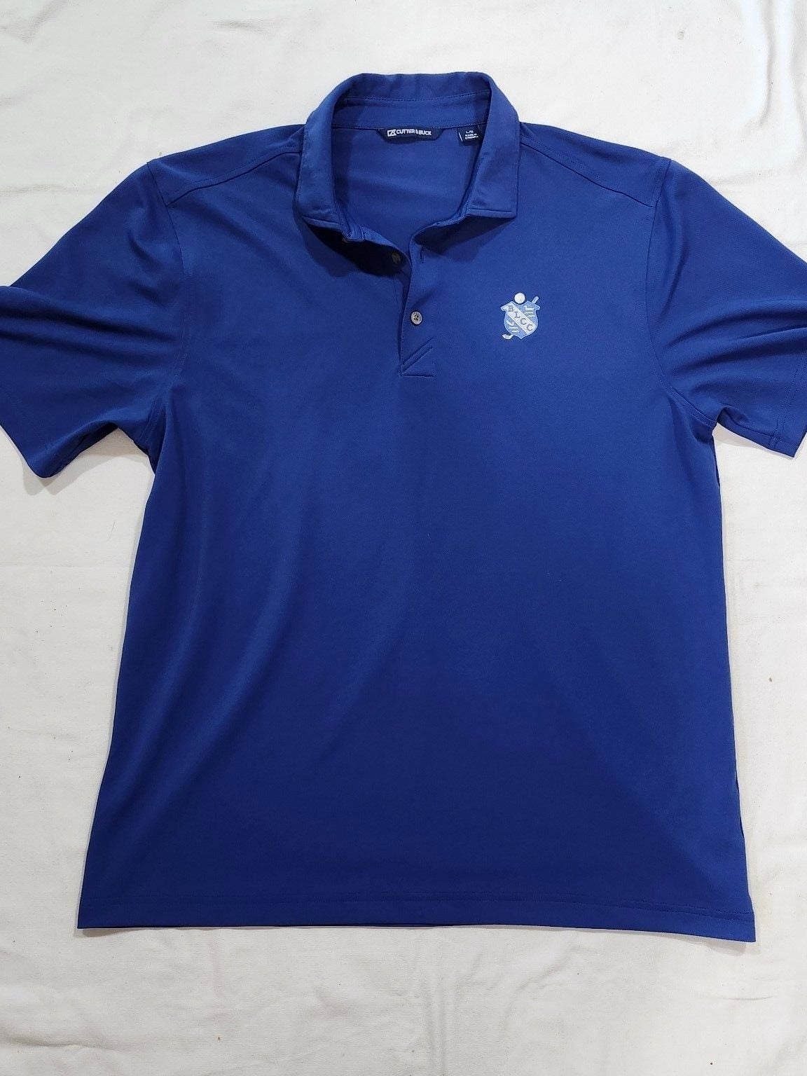 Cutter & Buck Polo Shirt L Blue Golf Shirt 2