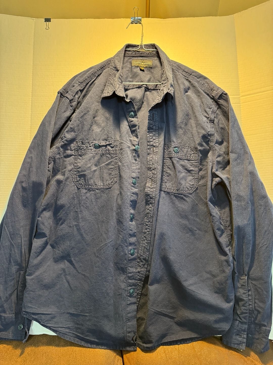 Lucky Brand Classic Fit Shirt Size XXL Blue Long Sleeve 2