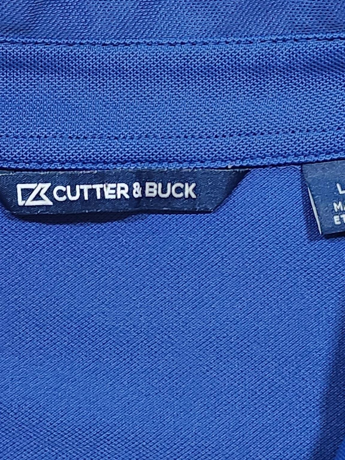 Cutter & Buck Polo Shirt L Blue Golf Shirt 3