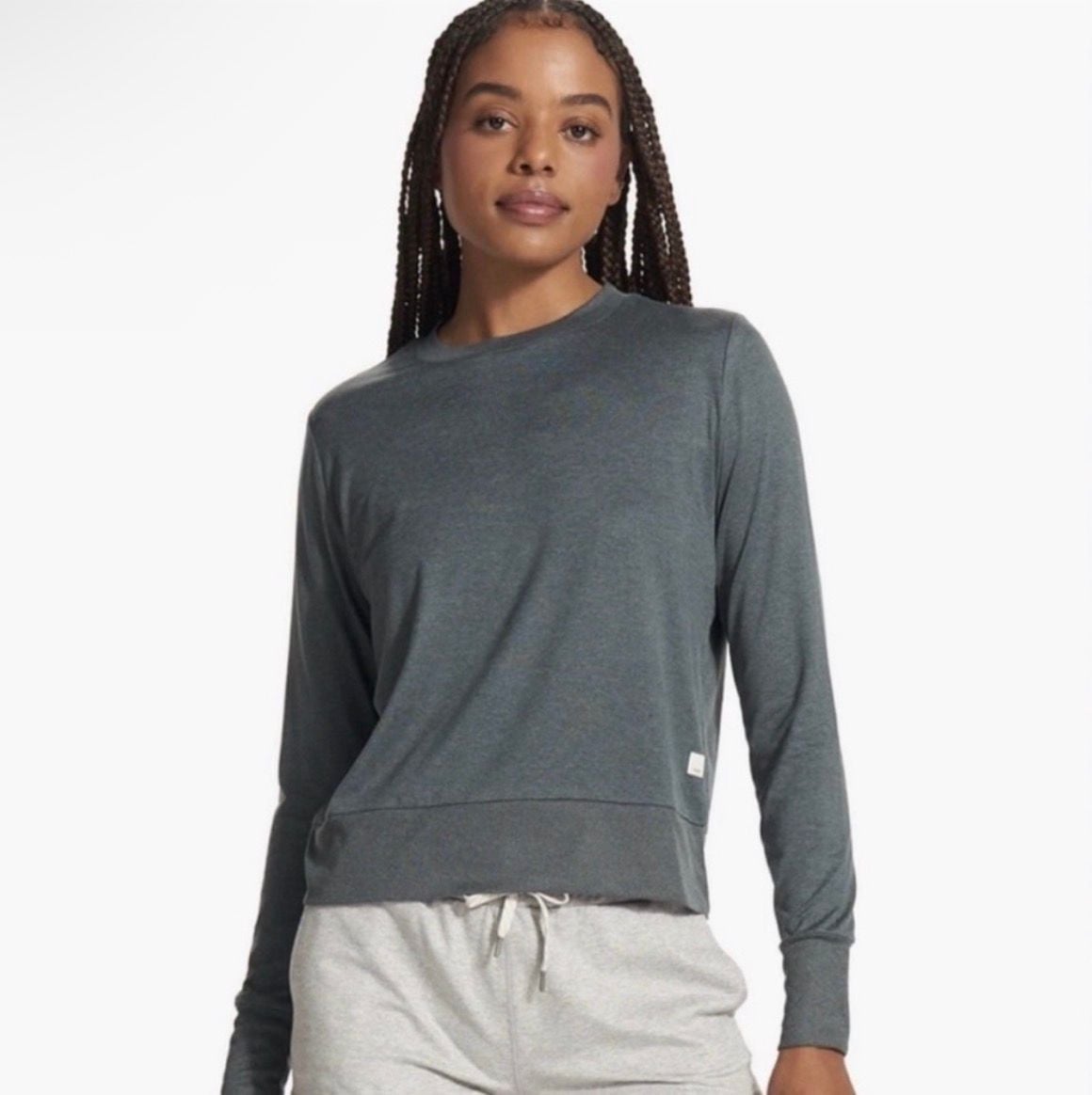 Vuori Daydream Long Sleeve Size S Blue/Grey Long Sleeve Top 2