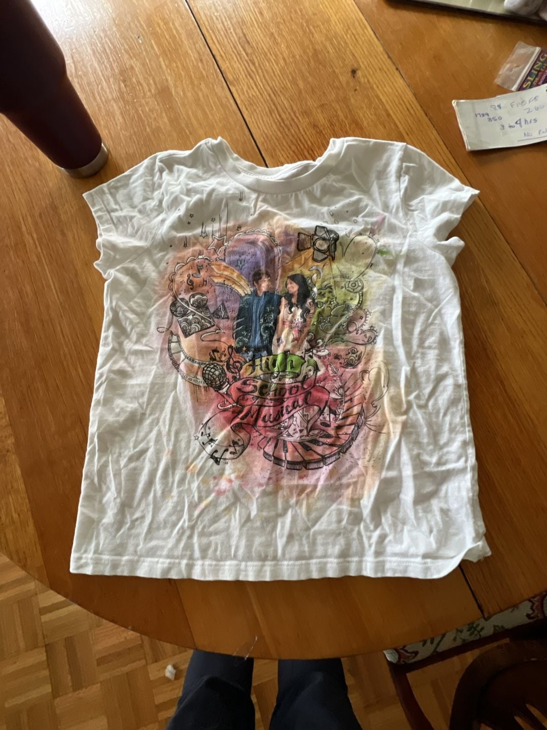 Disney High School Musical T-Shirt Size L (14) White Graphic Tee 2