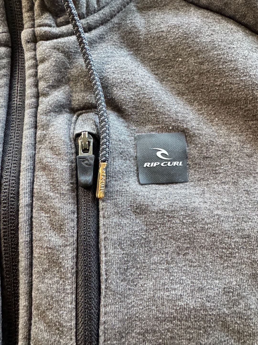 Rip Curl Anti Series Hooded Jacket Size S Gray Fleece Lined 6