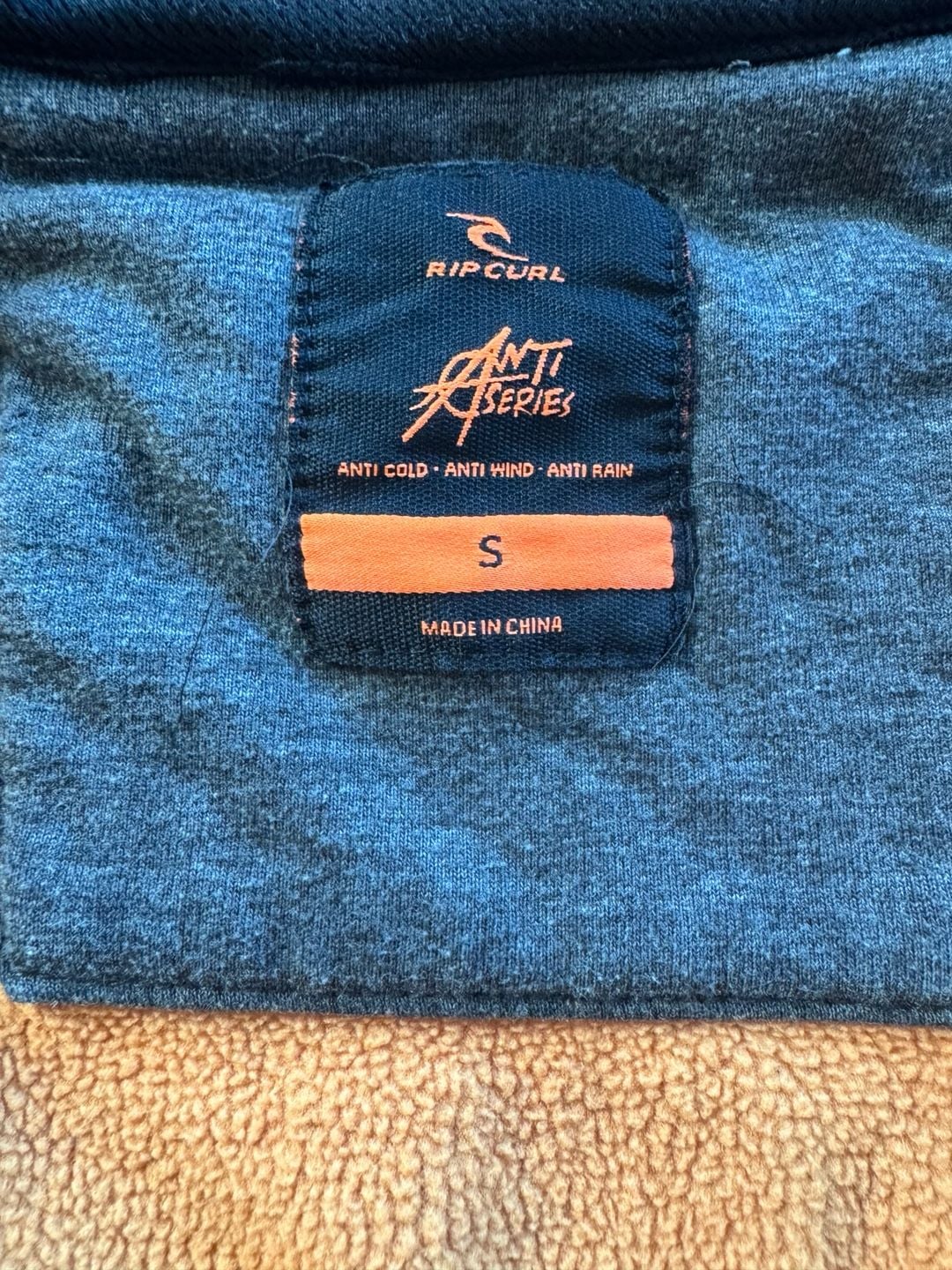 Rip Curl Anti Series Hooded Jacket Size S Gray Fleece Lined 4