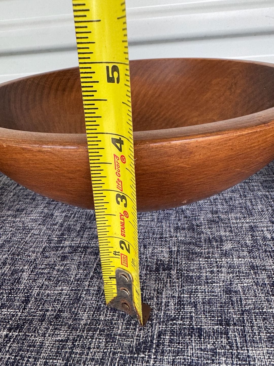 Vintage 9 Piece Wood Salad Bowl Set 8