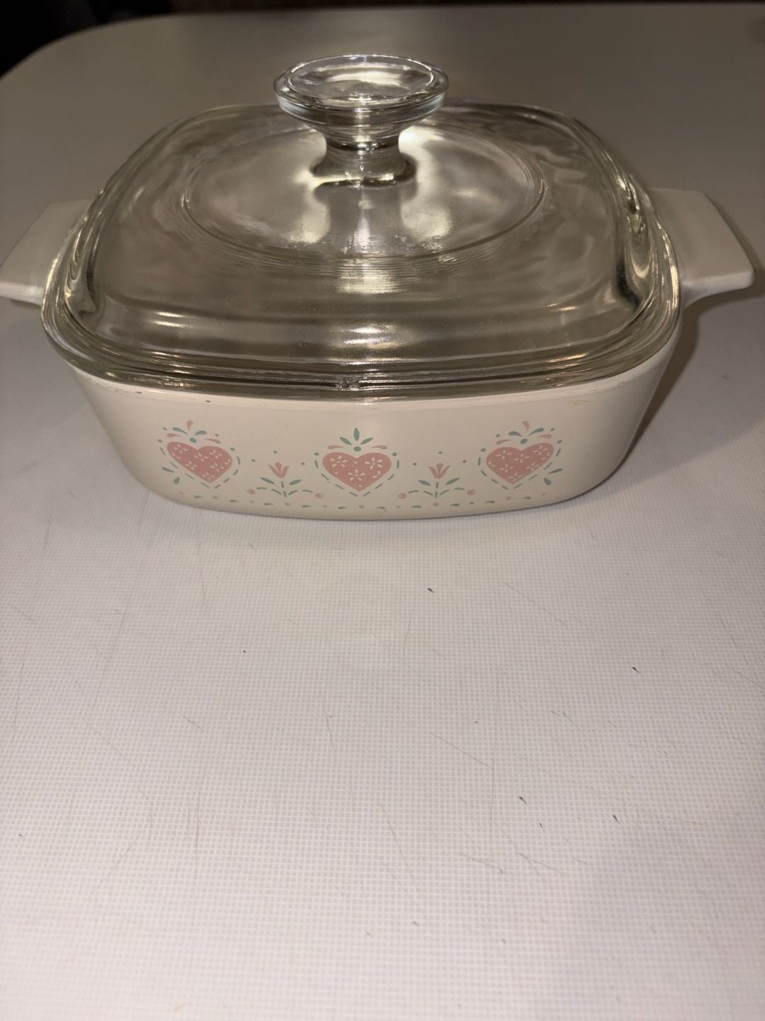Corning Ware Forever Yours Casserole Dish 1 Liter Square Heart 1